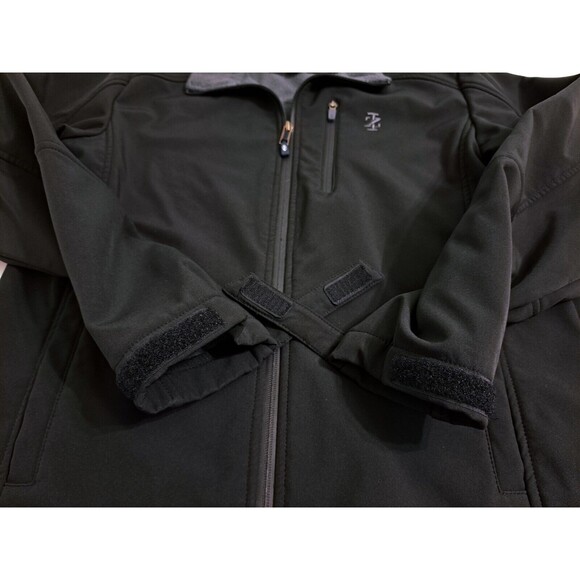 IZOD Men's Small Performance Soft Shell Full Zip Golf Jacket Coat Black - Picture 4 of 12